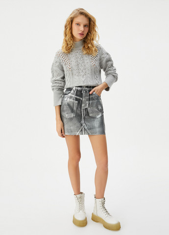 Светло-серый демисезонный свитер KOTON