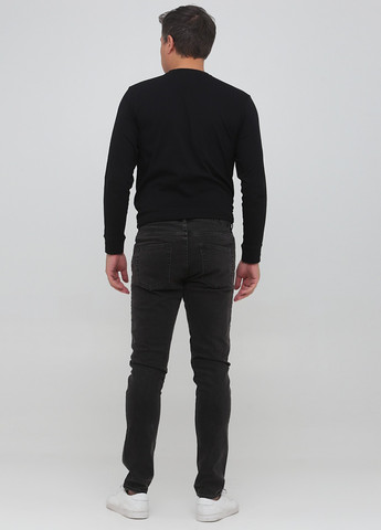 Черные демисезонные зауженные джинсы Weekday