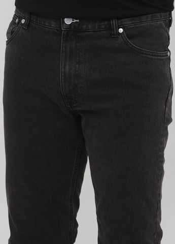 Черные демисезонные зауженные джинсы Weekday