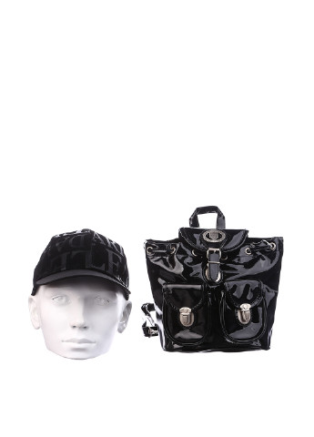 Черный демисезонный комплект (рюкзак, кепка) Marc Chantal