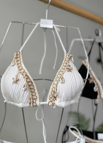 Білий літній купальник (ліф, трусики, парео) роздільний NOVA VEGA