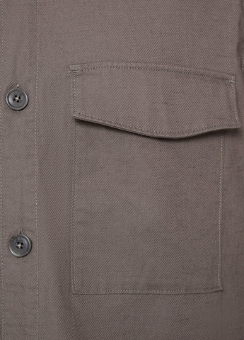 Серо-бежевая классическая, кэжуал рубашка однотонная Drykorn