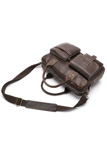 Чоловіча шкіряна сумка 37,5х27,5х8 см Vintage (229460453)
