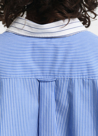 Голубой кэжуал рубашка в полоску Gant