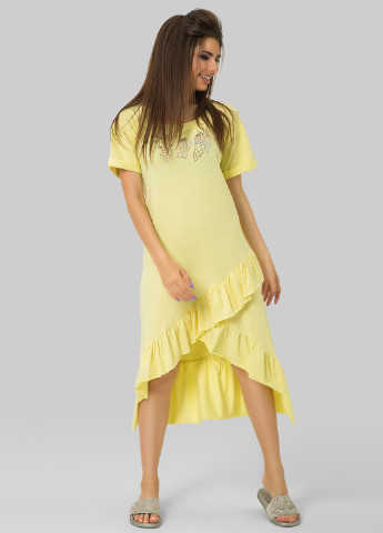 Жовтий ділова сукня коротка Azuri однотонна