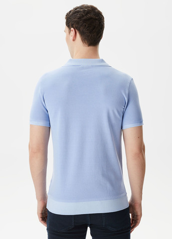 Голубой футболка-поло для мужчин Lacoste однотонная