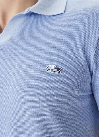 Голубой футболка-поло для мужчин Lacoste однотонная