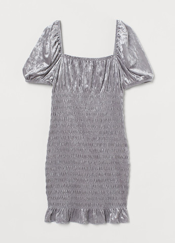 Светло-серое кэжуал сукня футляр H&M однотонное