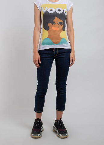 Біла футболка з принтом Ko Samui - (250382476)