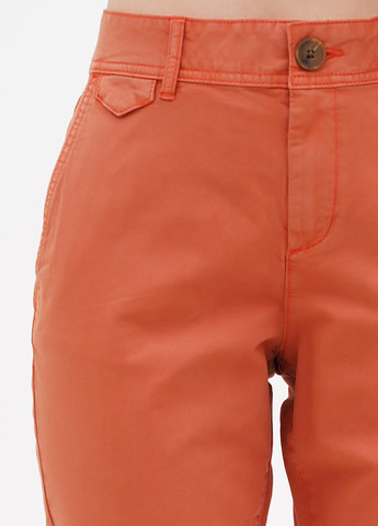 Оранжевые кэжуал демисезонные прямые брюки S.Oliver