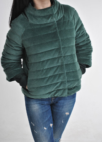Зелена демісезонна лакова куртка Glam Panic