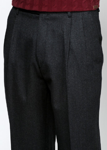 Темно-серые классические демисезонные прямые брюки Bocodo