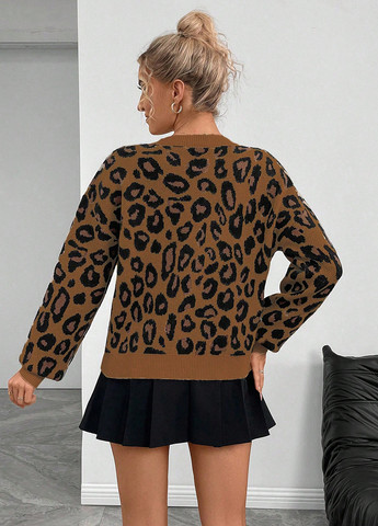 Комбинированный демисезонный джемпер джемпер SHEIN