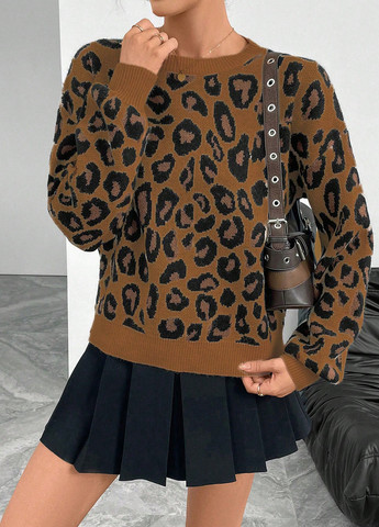 Комбинированный демисезонный джемпер джемпер SHEIN