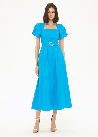 Блакитна кежуал сукня BGL однотонна