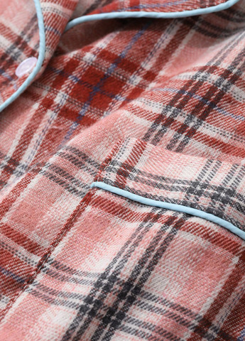 Красная всесезон пижама (рубашка, брюки) рубашка + брюки SHEIN