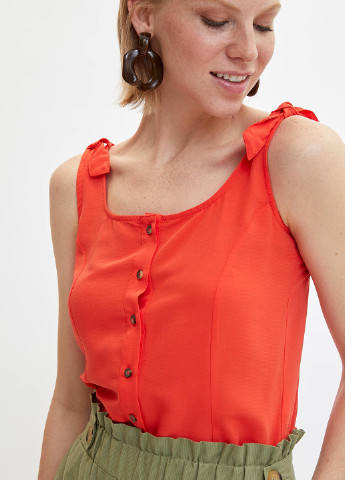 Оранжевая блуза DeFacto