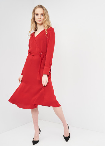 Червона кежуал сукня H&M однотонна