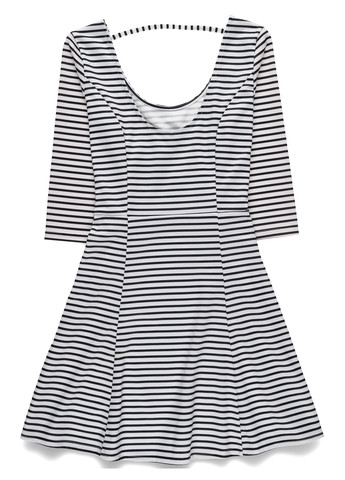 Чорно-білий кежуал сукня кльош Only в смужку