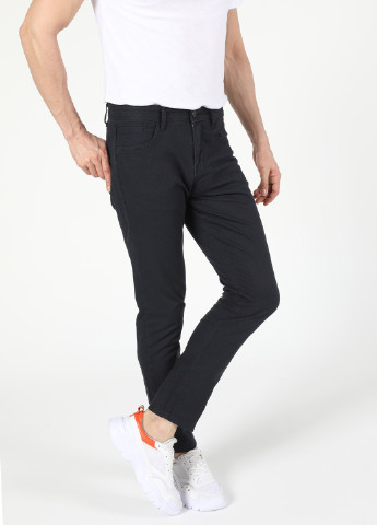 Черные джинсовые демисезонные зауженные, укороченные брюки Colin's
