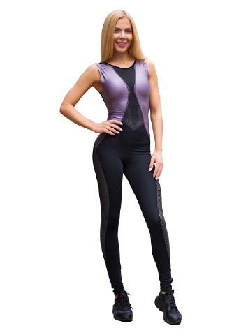 Комбинезон Designed for fitness комбинезон-брюки однотонный чёрный спортивный