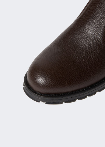 Темно-коричневые осенние ботинки челси DeFacto