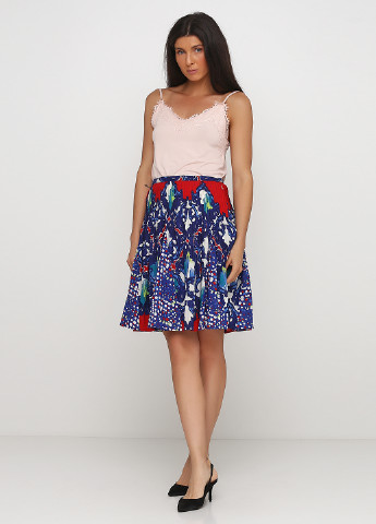 Разноцветная кэжуал с абстрактным узором юбка Dept клешированная