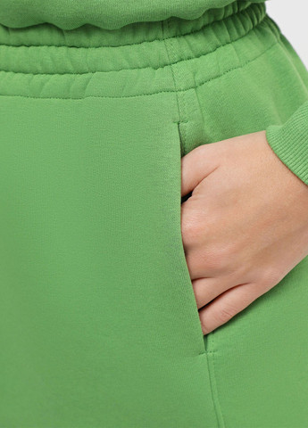 Зеленое кэжуал, спортивное платье платье-худи Promin однотонное