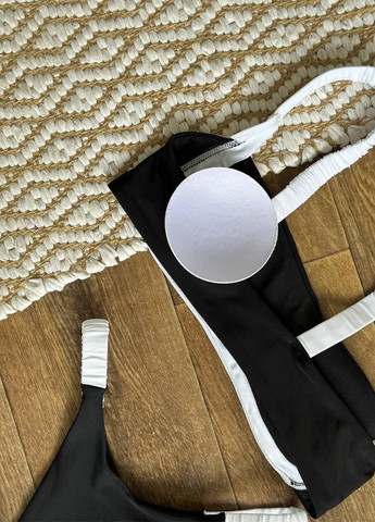 Чорний літній роздільний купальник (ліф, трусики) топ, роздільний NOVA VEGA