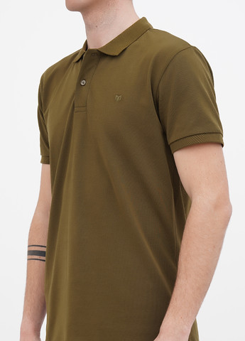 Оливковая (хаки) футболка-поло для мужчин Minimum однотонная
