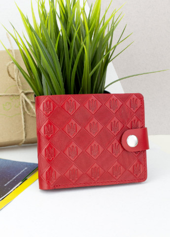 Подарунковий жіночий набір №62 "Тризуб": портмоне + ключниця + обкладинка на паспорт (червоний) HandyCover (254439007)