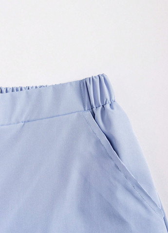 Светло-голубой демисезонный костюм (жилет, рубашка, брюки, бабочка) с рубашкой, тройка, брючный SHEIN