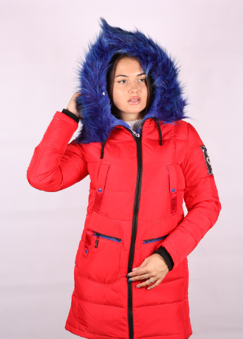 Красный зимний Пуховик аляска LeeKosta