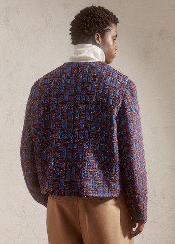 Комбинированная демисезонная куртка куртка-пиджак SHEIN