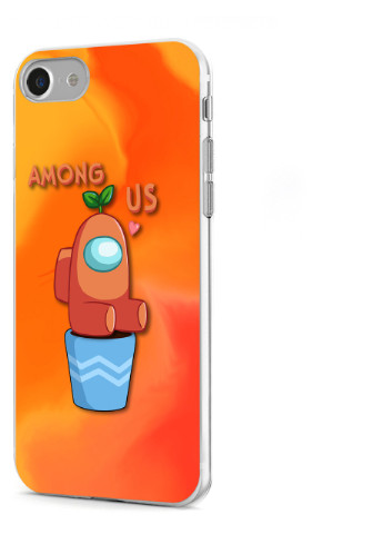 Чохол силіконовий Apple Iphone 7 Амонг Ас Помаранчевий (Among Us Orange) (17361-2410) MobiPrint (219562741)