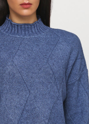 Голубой демисезонный свитер Max long fashion