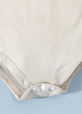 Світло-бежевий демісезонний комплект (ромпер, боді, шапка, повзунки) SHEIN