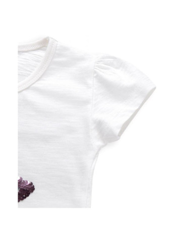 Бежева демісезонна футболка дитяча із зіркою з паєток (8752-80g-beige) Breeze