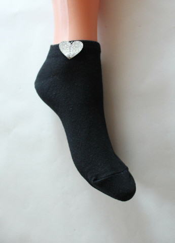 Чёрные носки демисезонные ультракороткие Siela однотонные (252941978)