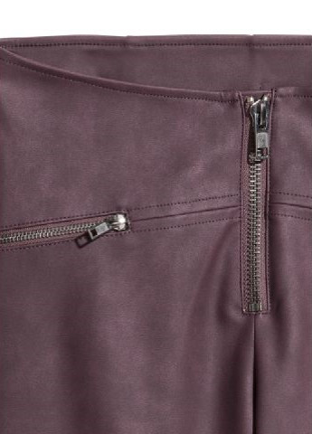 Фиолетовые демисезонные байкерские леггинсы H&M