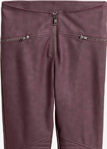 Фиолетовые демисезонные байкерские леггинсы H&M