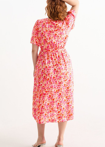 Рожева кежуал сукня а-силует C&A з квітковим принтом