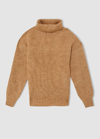Темно-бежевый зимний свитер DeFacto