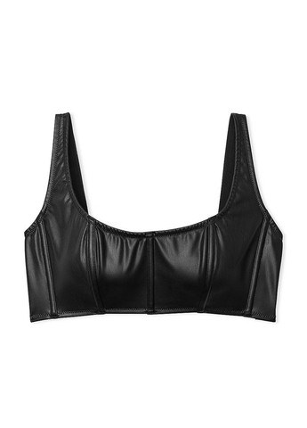 Чорний демісезонний комплект (топ, трусики) Victoria's Secret