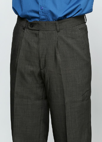 Темно-серые классические демисезонные со средней талией брюки Ravol