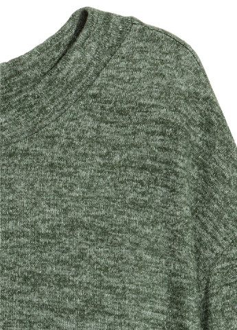 Свитшот H&M - крой однотонный зеленый кэжуал - (203639107)