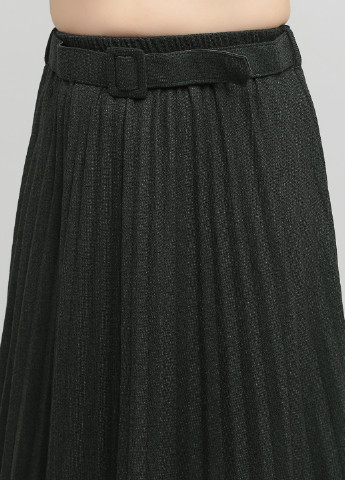 Темно-зеленая кэжуал меланж юбка Primark плиссе, клешированная