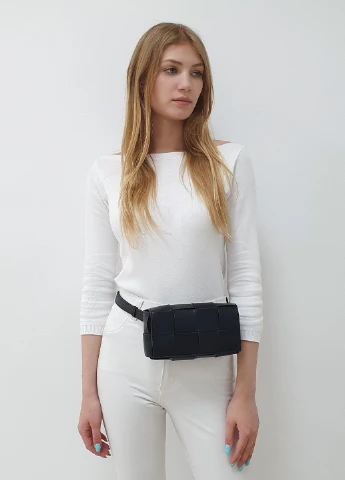Жіноча пов'язка сумка пояс маленька шкіряна чорна Fashion (229461534)