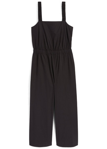 Комбинезон C&A комбинезон-брюки однотонный чёрный кэжуал хлопок