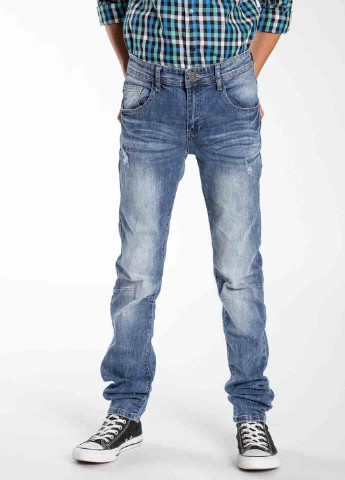Серо-голубые демисезонные джинсы Reporter Young